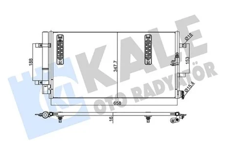 Радіатор кондиціонера Audi A4, A5, A6, A7, Q5 KALE OTO RADYATOR Kale 375800