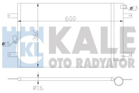 VW радіатор кондиціонера Sharan,Ford Galaxy,Seat 00- Kale 375900 (фото 1)