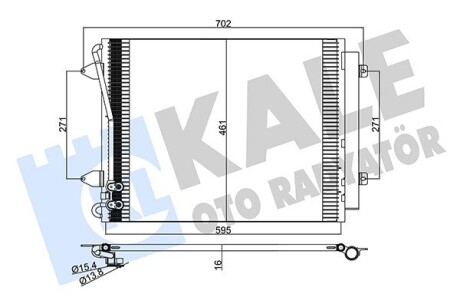 Радіатор кондиціонера Volkswagen CC, Passat, Passat Alltrack OTO RADYATOR Kale 376100