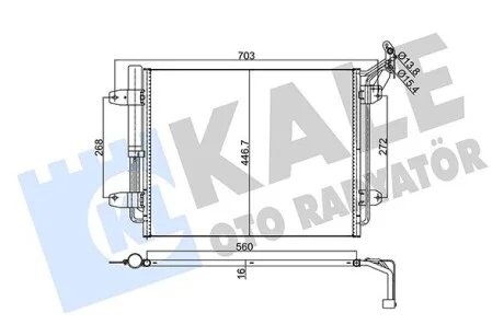 Радіатор кондиціонера Volkswagen Tiguan KALE OTO RADYATOR Kale 376200