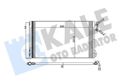 KALE BMW Радіатор кондиціонера (конденсатор) 1E81/87, 3 E90, X1 E84 Kale 376700
