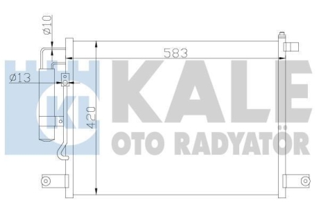 Радиатор кондиционера Авео / Т200 (02-) OTO RADYATOR Kale 377000