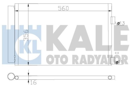 Радіатор кондиціонера Citroen Belingo, C4, C4 I, C4 Picasso I OTO RADYATOR Kale 377900 (фото 1)