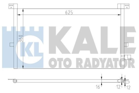 FORD Радіатор кондиціонера (конденсатор) Mondeo III 02- Kale 378700 (фото 1)
