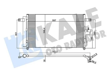 KALE HYUNDAI радіатор кондиціонера Accent II 99- Kale 379000