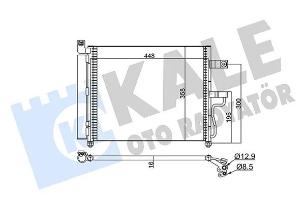 KALE HYUNDAI радіатор кондиціонера Accent II 00- Kale 379100 (фото 1)