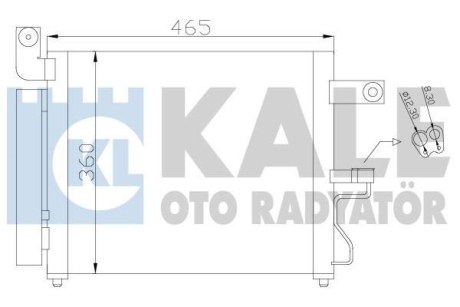 HYUNDAI радіатор кондиціонера Accent II 00- Kale 379100 (фото 1)
