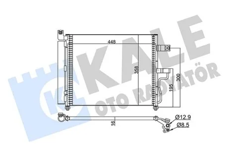 KALE HYUNDAI радіатор кондиціонера Accent II 00- Kale 379100
