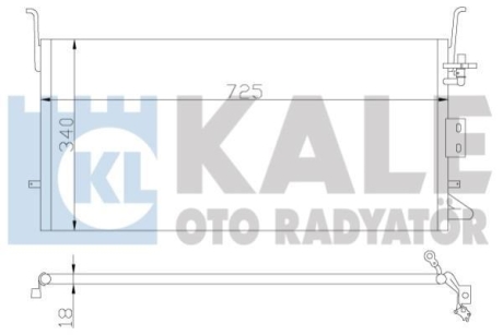 HYUNDAI Радіатор кондиціонера (конденсатор) Sonata IV, Kia Magentis 01- Kale 379500 (фото 1)