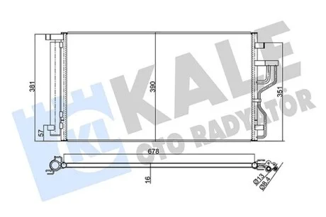 Радіатор кондиціонера Hyundai IX35, Kia Sportage KALE OTO RADYATOR Kale 379600