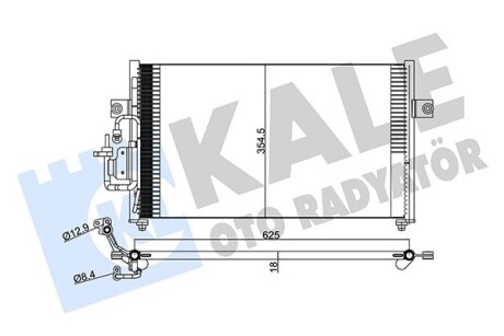 HYUNDAI Радиатор кондиционера Coupe,Lantra II 95- Kale 379700