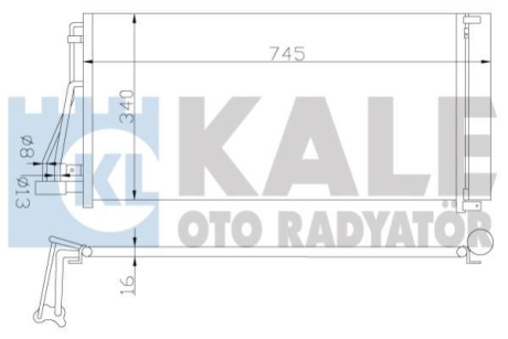 HYUNDAI Радіатор кондиціонера (конденсатор) Grandeur, NF V, Sonata VI, Kia Magentis 05- Kale 379800 (фото 1)