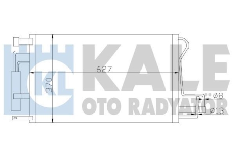 Радіатор кондиціонера Hyundai Tucson, Kia Sportage OTO RADYATOR Kale 379900