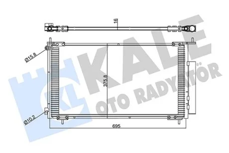 KALE HONDA Радіатор кондиціонера (конденсатор) CR-V II 2.0 01- Kale 380400
