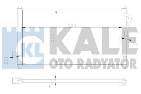HONDA радіатор кондиціонера CR-V I 95- Kale 380500 (фото 1)