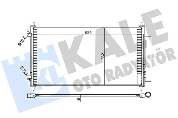 Радіатор кондиціонера Honda Cr-V Iii Condenser KALE OTO RADYATOR Kale 380700 (фото 1)