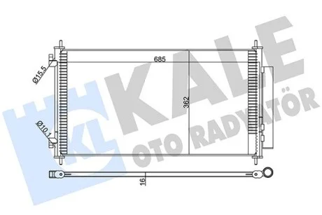 Радиатор кондиционера Honda Cr-V Iii Condenser KALE OTO RADYATOR Kale 380700