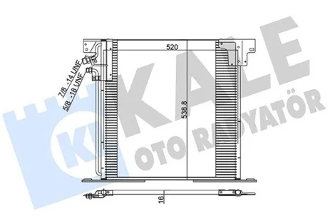 KALE DB Радіатор кондиціонера (конденсатор) Vito 96-03 Kale 381200
