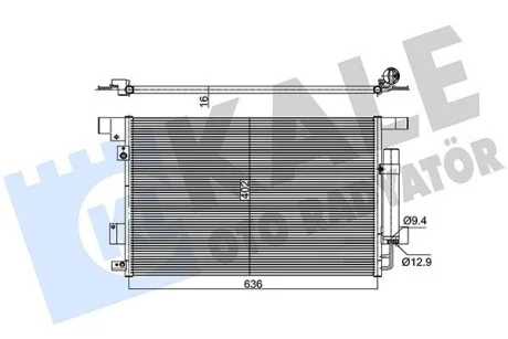 Радиатор кондиционера Citroen C4 Aircross, C-Crooser, Mitsubishi ASX KALE OTO RADYATOR Kale 381700