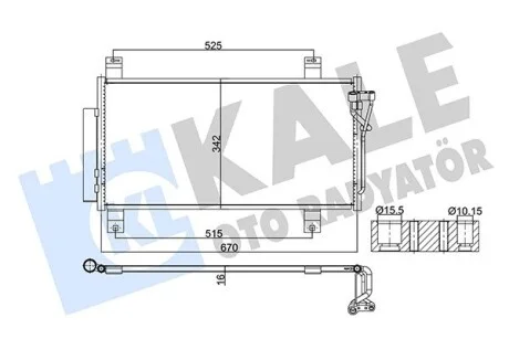 KALE MAZDA Радіатор кондиціонера (конденсатор) 6 1.8/2.5 07- Kale 382510