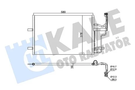 Радіатор кондиціонера Mazda 3 BK (03-) KALE OTO RADYATOR Kale 382530