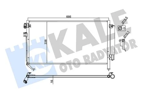 Радіатор кондиціонера Subaru Forester KALE OTO RADYATOR Kale 382900