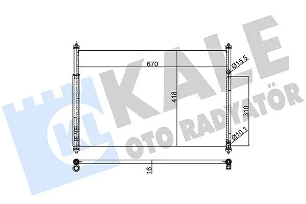 Радиатор кондиционера Suzuki Grand Vitara II Kale 383000 (фото 1)