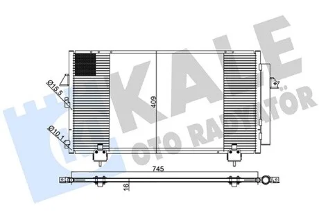 Радіатор кондиціонера Toyota Rav 4 II KALE OTO RADYATOR Kale 383400