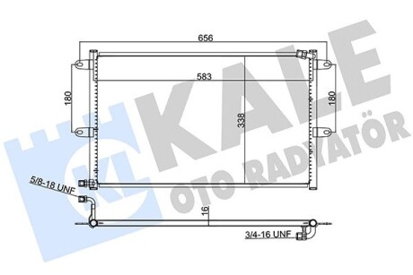 VW радіатор кондиціонера Caddy II,Polo,Seat Cordoba 94- Kale 384600