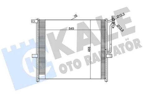 KALE BMW радіатор кондиціонера X3 E83 03- Kale 384800