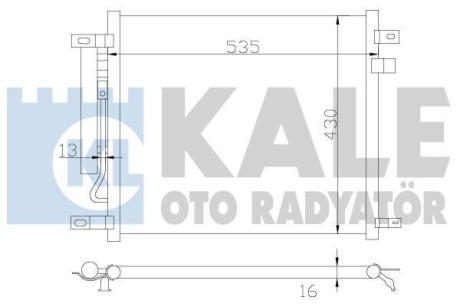 CHEVROLET Радіатор кондиціонера (конденсатор) з осушувачем Aveo 08- Kale 385200 (фото 1)
