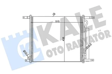 KALE CHEVROLET Радіатор кондиціонера (конденсатор) з осушувачем Aveo 08- Kale 385200