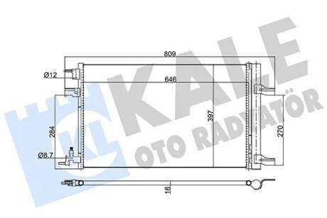 Радіатор кондиціонера Chevrolet Cruze, Orlando, Opel Astra J, Astra J GTC KALE OTO RADYATOR Kale 385300