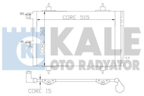 CITROEN Радіатор кондиціонера (конденсатор) C4 I, C5 I, Peugeot 307 Kale 385600 (фото 1)