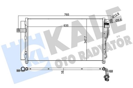 Радиатор кондиционера Hyundai Accent III OTO RADYATOR Kale 386300