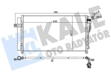 Радіатор кондиціонера Hyundai Accent III KALE OTO RADYATOR Kale 386300