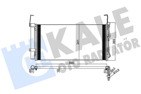 Радиатор кондиционера Hyundai Santa F? I (Sm) Condenser OTO RADYATOR Kale 386600