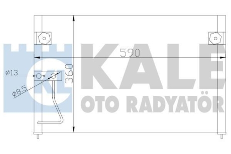 MAZDA Радіатор кондиціонера (конденсатор) 626 V 97- Kale 387000 (фото 1)