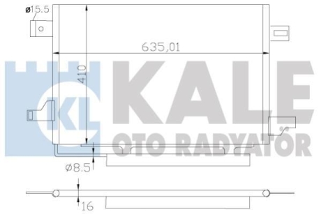 DB Радіатор кондиціонера (конденсатор) W169 04- Kale 387900