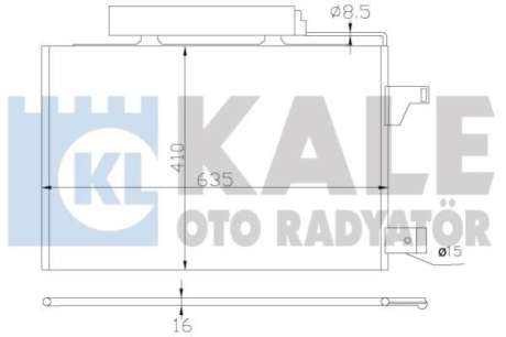 DB Радіатор кондиціонера (конденсатор) W169/245 04- Kale 388000