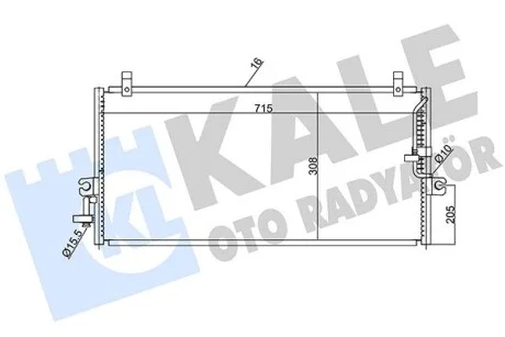 KALE NISSAN Радіатор кондиціонера (конденсатор) Primera P11 96- Kale 388500