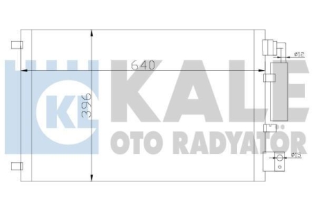 NISSAN Радіатор кондиціонера (конденсатор) без осушувача Qashqai 1.6/2.0 07- Kale 388600
