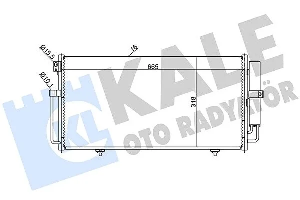 KALE SUBARU Радиатор кондиционера Impreza 00- Kale 389600 (фото 1)
