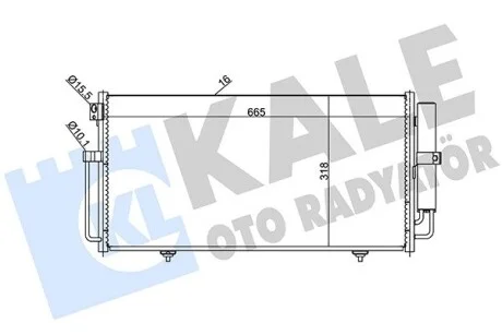 KALE SUBARU Радиатор кондиционера Impreza 00- Kale 389600