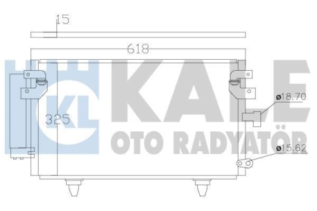SUBARU Радіатор кондиціонера (конденсатор) Legacy IV, Outback 03- Kale 389900