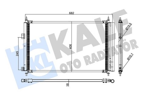 Радиатор кондиционера Toyota Previa Iii, Rav 4 Iii Condenser OTO R Kale 390000