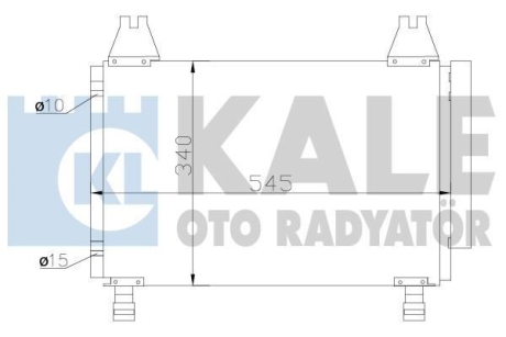TOYOTA радіатор кондиціонера Yaris 1.0/1.3 05- Kale 390100 (фото 1)