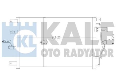 VOLVO радіатор кондиціонера S60 I,S80 I,V70 II,XC70 Cross Country 00- Kale 390300