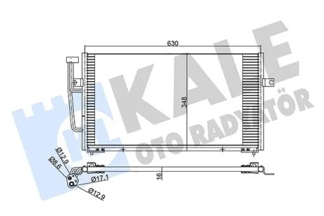 KALE VOLVO радіатор кондиціонера S40 I,V40 95- Kale 390400