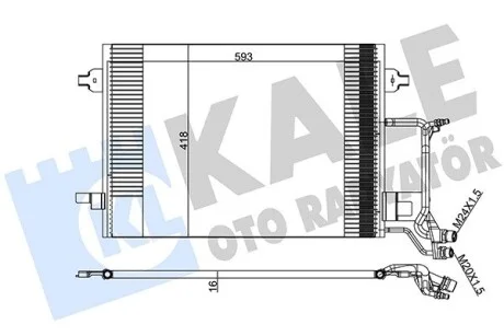 KALE VW Радіатор кондиціонера (конденсатор) Audi A4, Passat Kale 390800